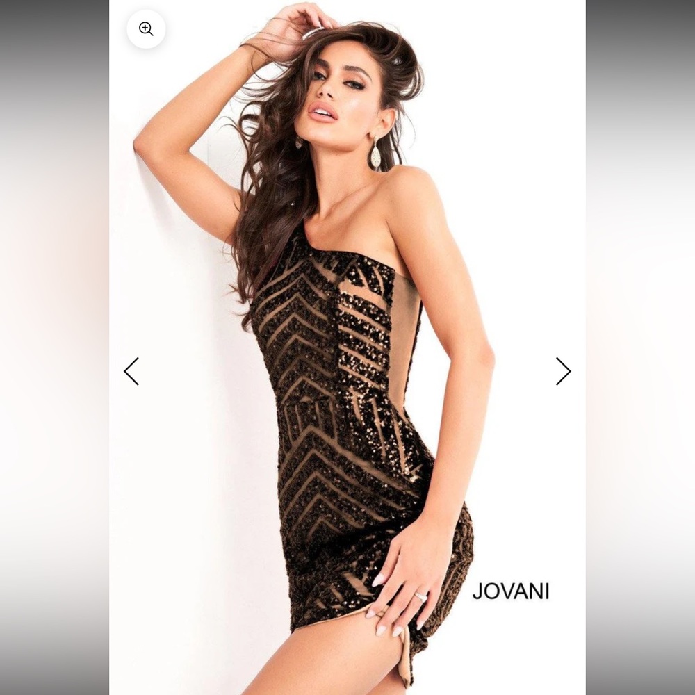 Jovani 06016 Prom Short One Shoulder Cocktail Dress nwt sz 6